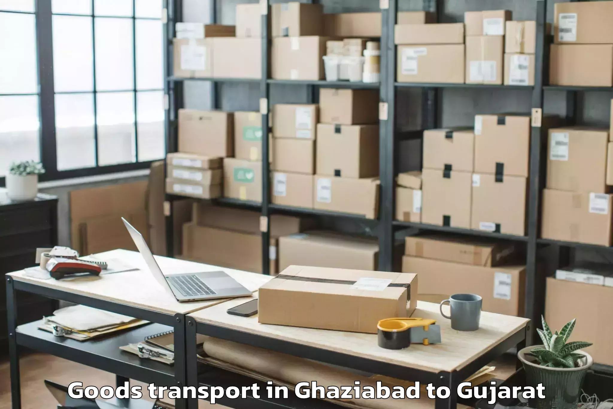 Professional Ghaziabad to Songadh Goods Transport